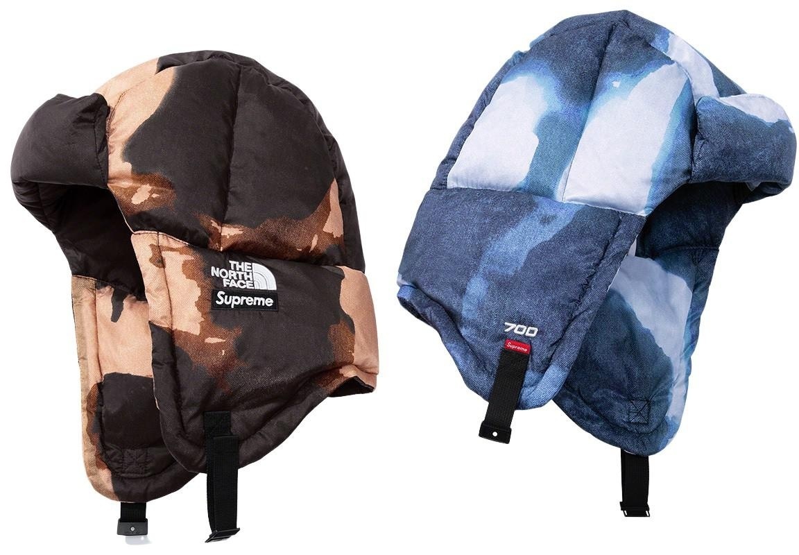 Supreme®/The North Face® Bleached Denim Print Nuptse Trooper